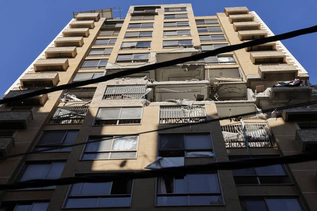 Aftermath of an Israeli strike, in central Beirut