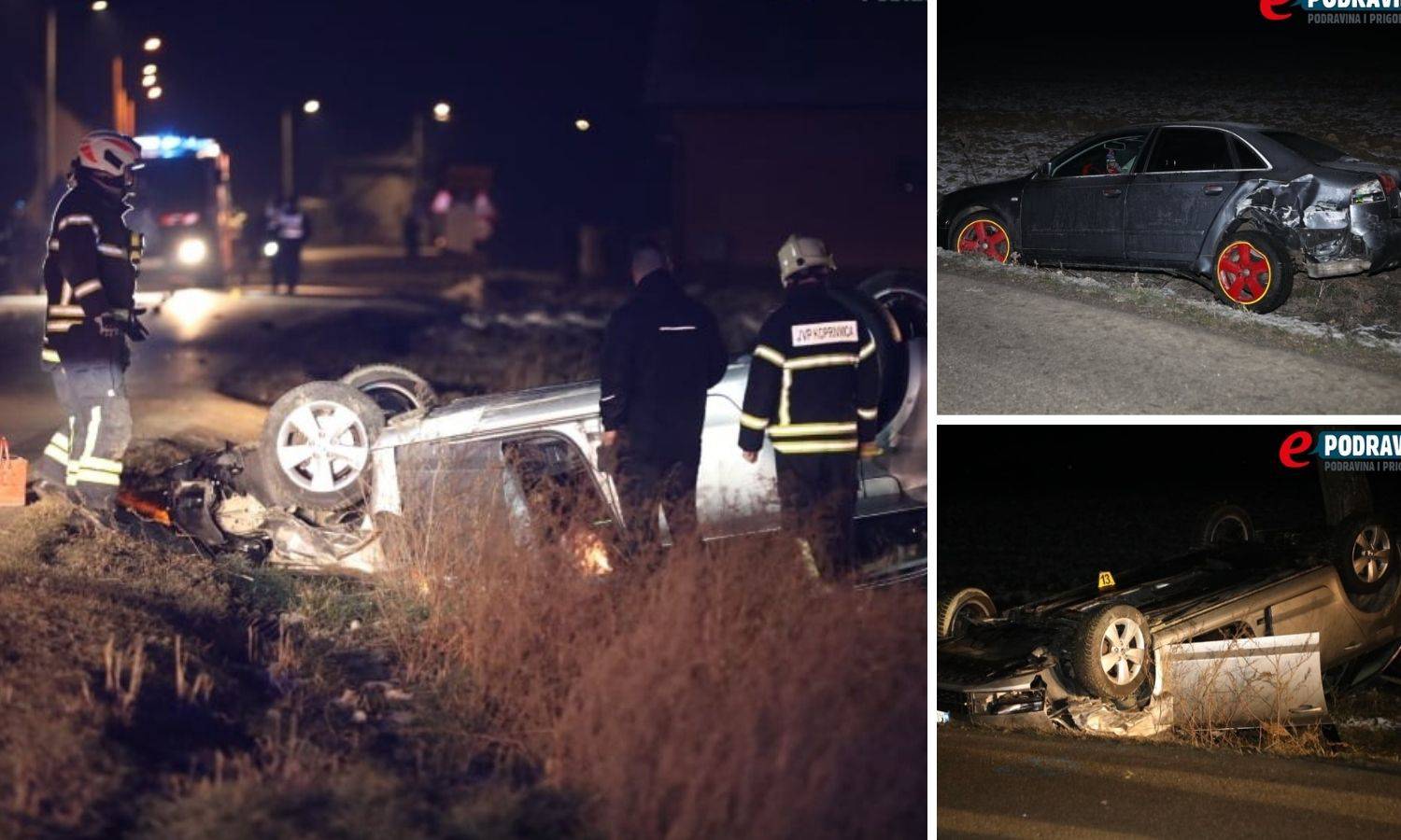 Teška nesreća kod Peteranca:  Auto na krovu, više ozlijeđenih