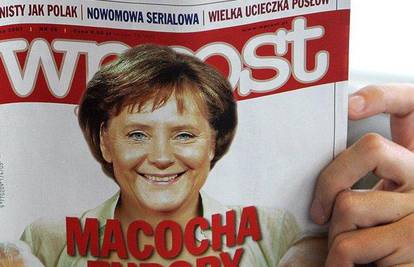 Merkel na naslovnici doji poljsku braću Kaczynski