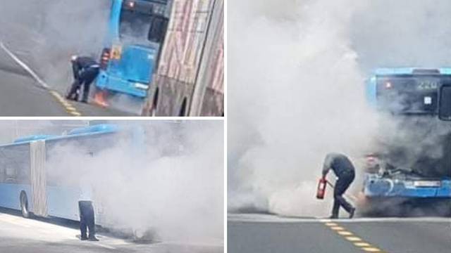 VIDEO ZET-ov bus se zapalio kod Bundeka: 'Vozači gasili vatru'