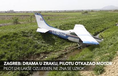 Čudo u Zagrebu: Srušio mu se avion, on slomio samo čeljust