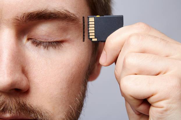 Man hand at grey background