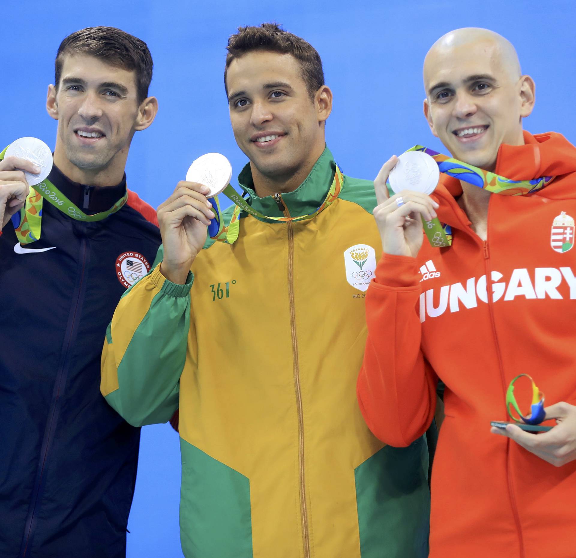 Swimming - Men's 100m Butterfly Victory Ceremony