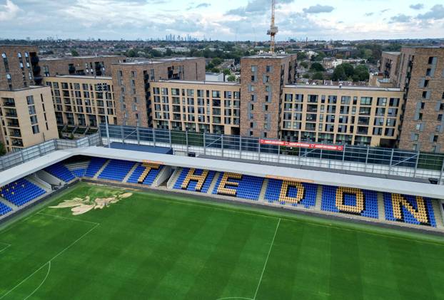 Sink hole appears at AFC Wimbledon football ground