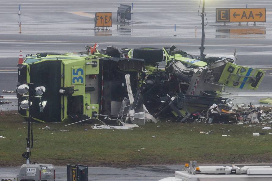 Air Canada Express jet collides with a ground vehicle at LaGuardia airport