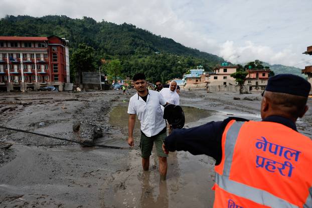 Aftermath of devastating floods in Trishuli