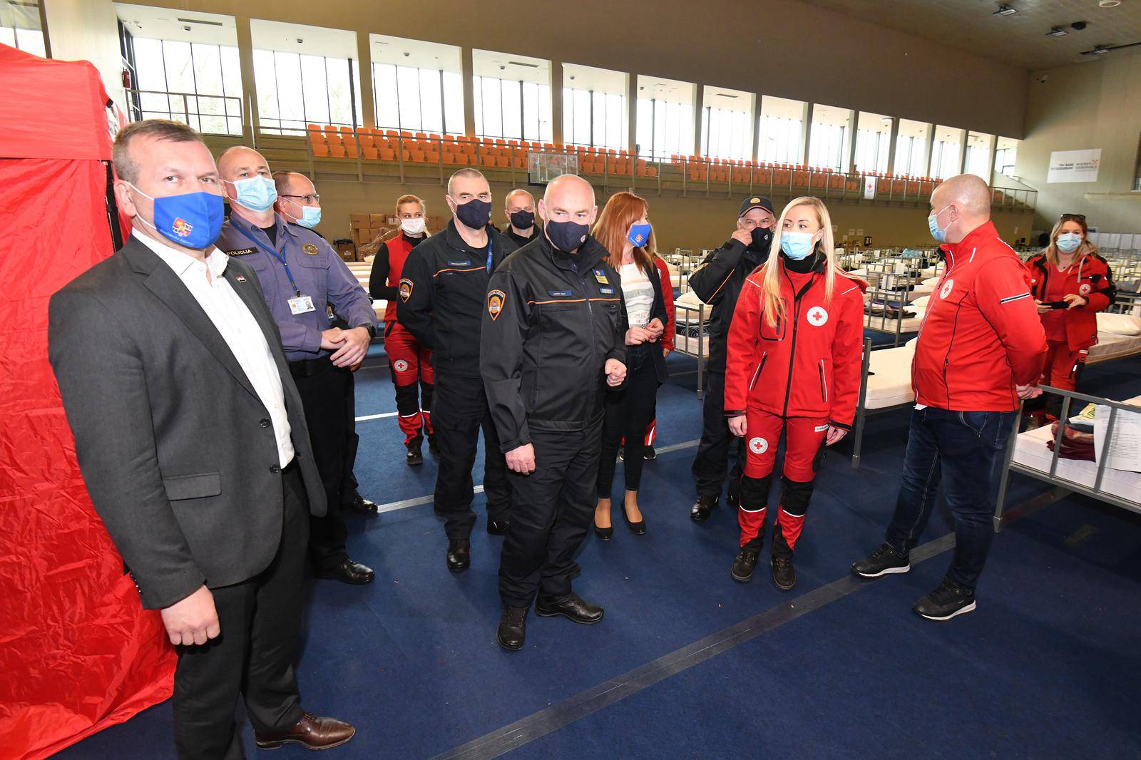 Obilazak prihvatno-tranzitnog centra u sklopu Gradske dvorane Varazdin