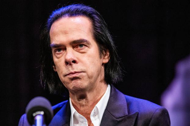 Australian artist Nick Cave attends a news conference to promote his exhibition 
