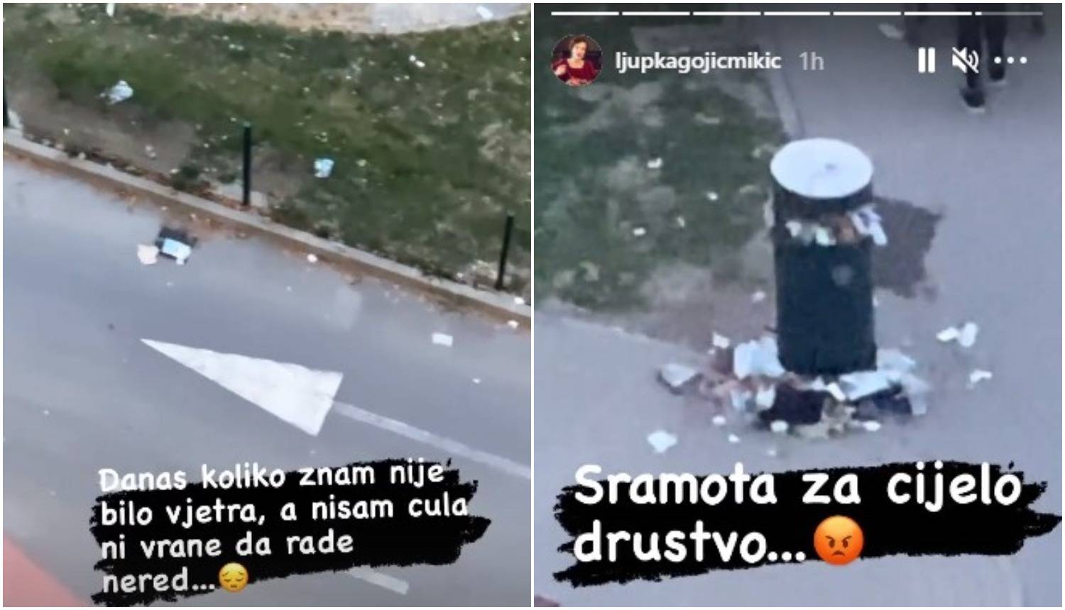 Ljuta Ljupka objavila fotografije smeća u parkiću uz njezin dom: 'To je sramota za cijelo društvo'