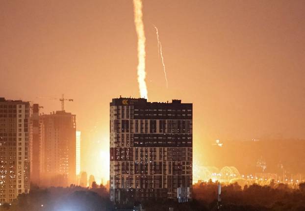 Russian missile and drone strike in Kyiv
