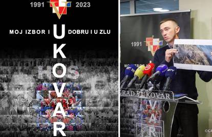 SRAMOTNO Veliko U i HOS na plakatu za Vukovar; Penava: 'Kome smeta neka ne dolazi...'