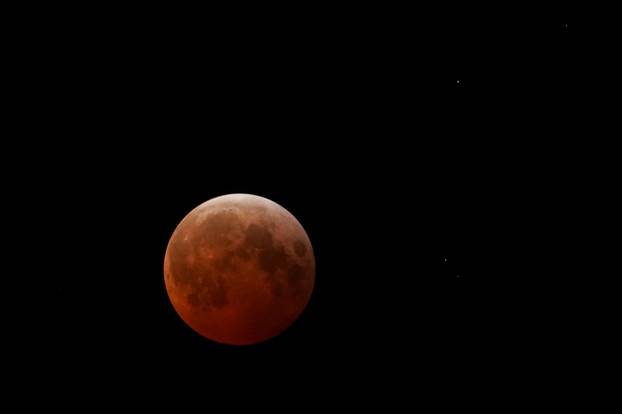 Lunar eclipse seen over North America