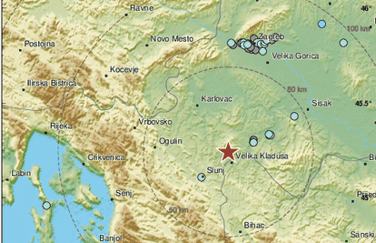 Potres jačine 3,2 po Richteru zatresao središnju Hrvatsku