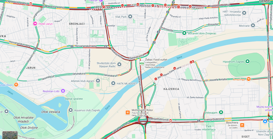 Prometni kaos u Zagrebu: Zbog zatvorene Slavonske avenije nastale su ogromne gužve...