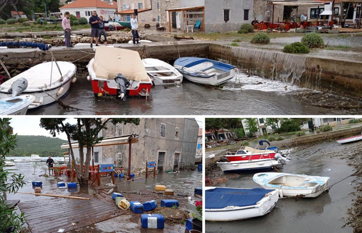 Plimni val na otoku Istu: 'Daske smo stavljali na vrata da nam more ne uđe u kuće i trgovinu'