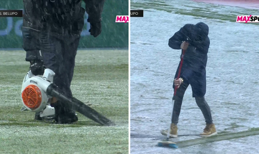 Hit scene na utakmici HNL-a: Crte od snijega &ccaron;iste partvi&scaron;em