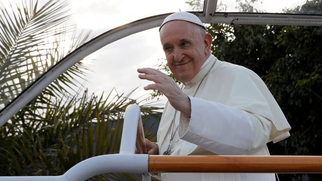 Pope Francis leaves Ivato International Airport for a three-day visit to Madagascar