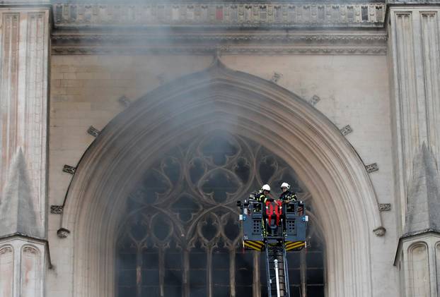 Fire at the Cathedral of Saint Pierre and Saint Paul in Nantes