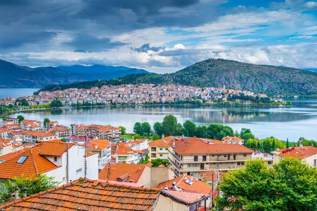 Aerial view of Kastoria in Greece