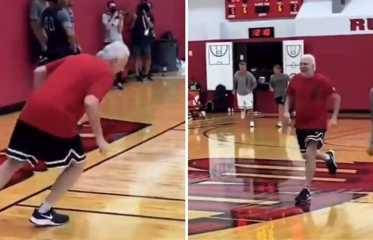 VIDEO NBA zvijezde tjerale su 72-godišnjeg trenera da šprinta