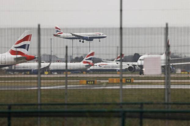 Scenes from Heathrow airport, after a fire at a nearby electrical substation wiped out the power at the airport