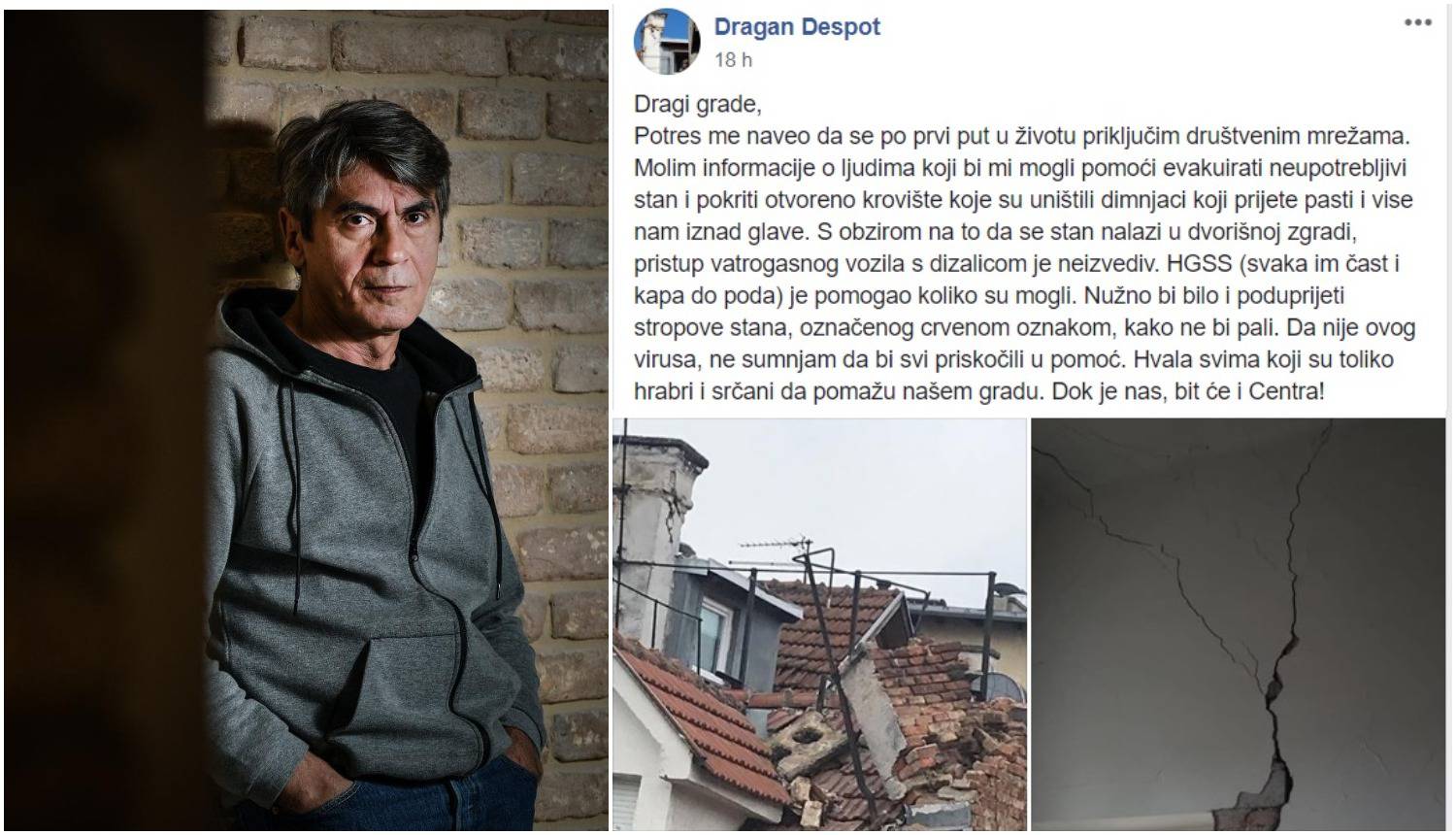 Dragan Despot moli za pomoć: 'Prijetnja nam je iznad glave'