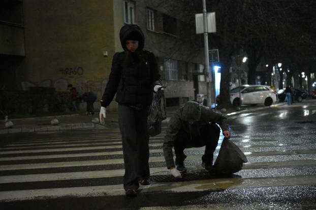 Niš: Svi građani i studenti nakon prosvjeda očistili ulice kao da prosvjeda nije niti bilo