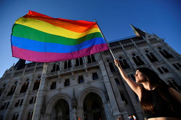 Protest against latest anti-LGBTQ law in Budapest