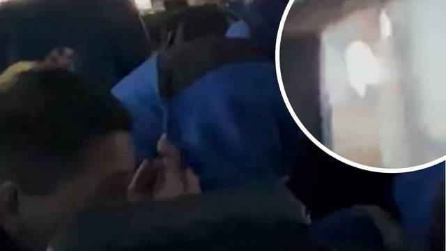 VIDEO Pogledajte reakciju iz busa Dinama kad je kroz prozor uletio kamen prije derbija
