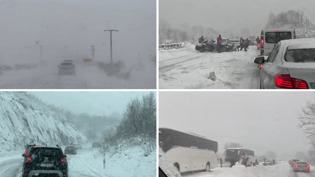 Sve ceste iz i prema Dalmaciji su zatvorene zbog zimskih uvjeta: 'Zapeli smo u snijegu satima!'