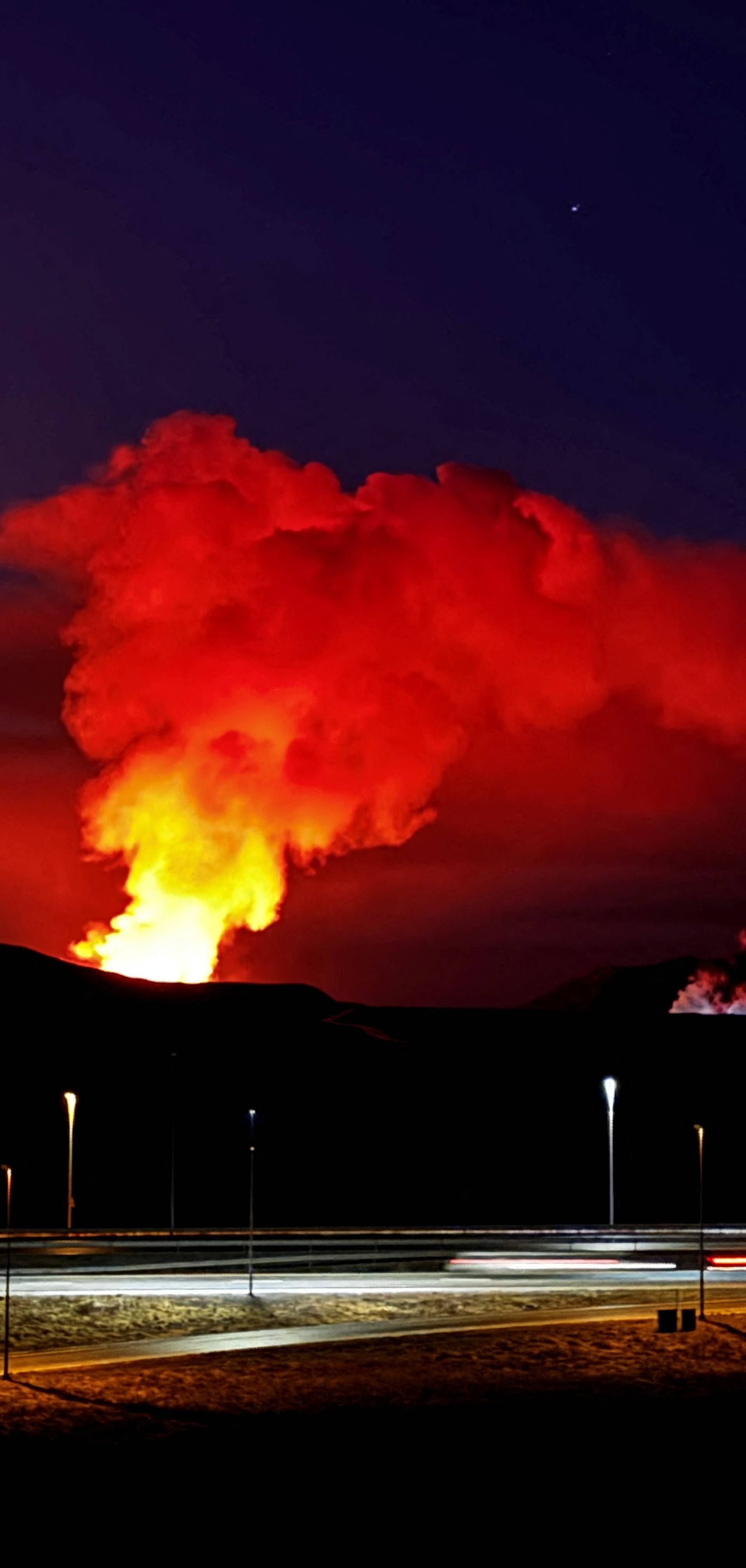 Volcano eruption in Grindavik