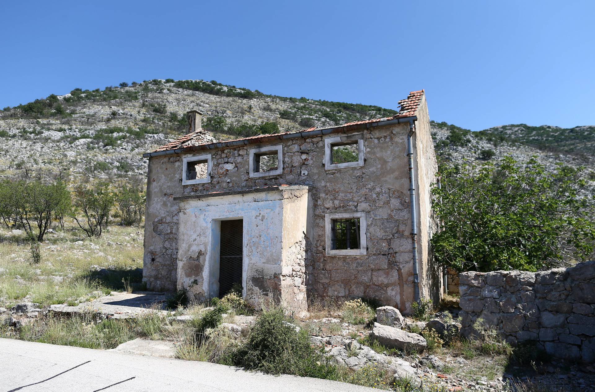 Luka Modric's birth house is seen in Modrici village