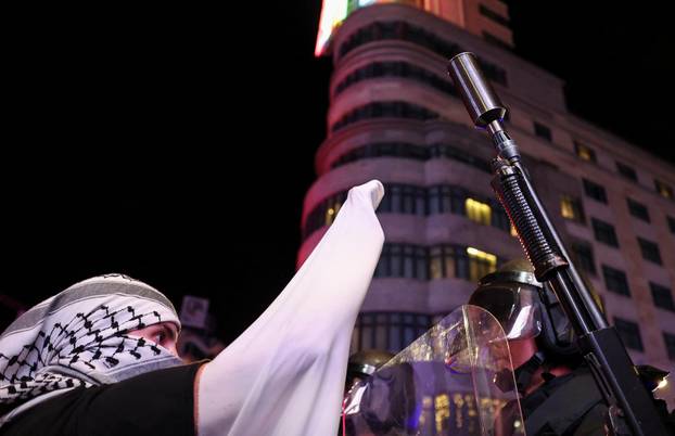 Spanish unions call a general strike in solidarity with Palestinians in Gaza, in Madrid