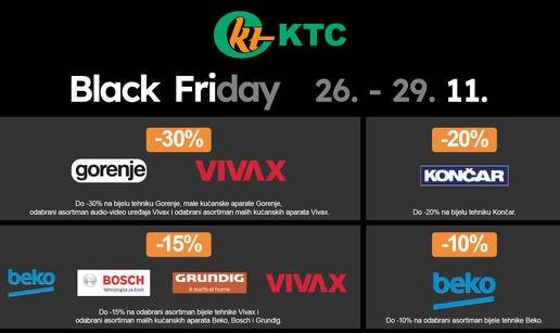 Black Friday u KTC supermarketima: Veliki popusti od 26-29.11. na tehničku robu