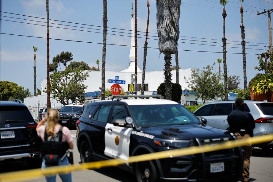 Scene of a reported active shooter situation at the Islamic Center in San Diego
