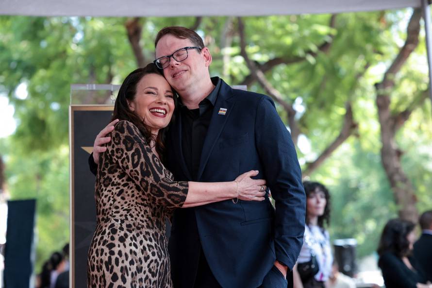 Actor Fran Drescher unveils her star on the Hollywood Walk of Fame in Los Angeles
