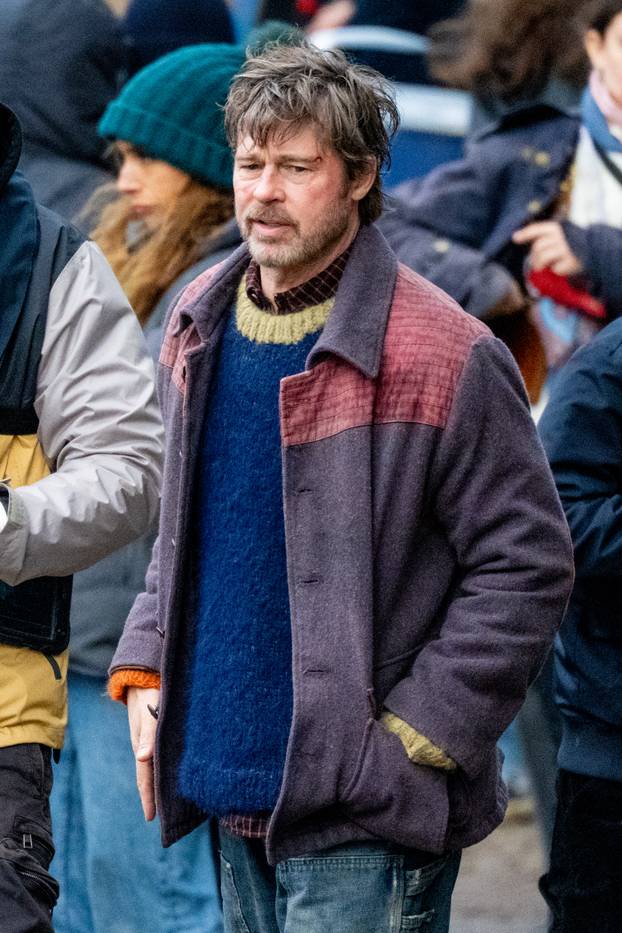 Brad Pitt Filming 'The Rider' In Amsterdam