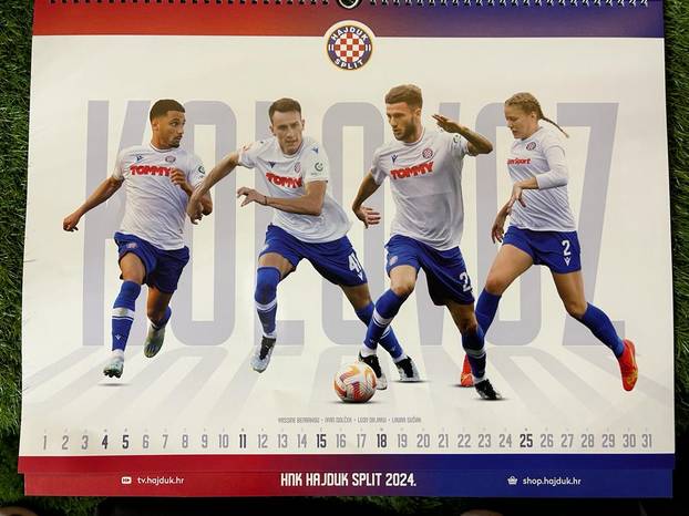 FOTO Hajduk izdao kalendar za 2024. godinu: Prvi put zajedno nogometašice i nogometaši