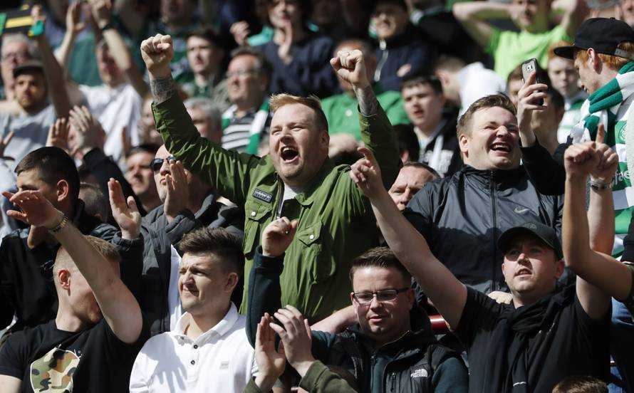 Celtic fans celebrate