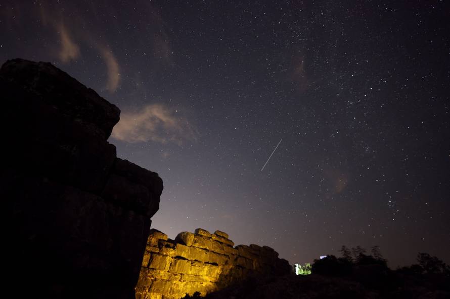 Perseid meteor shower over the Balkans