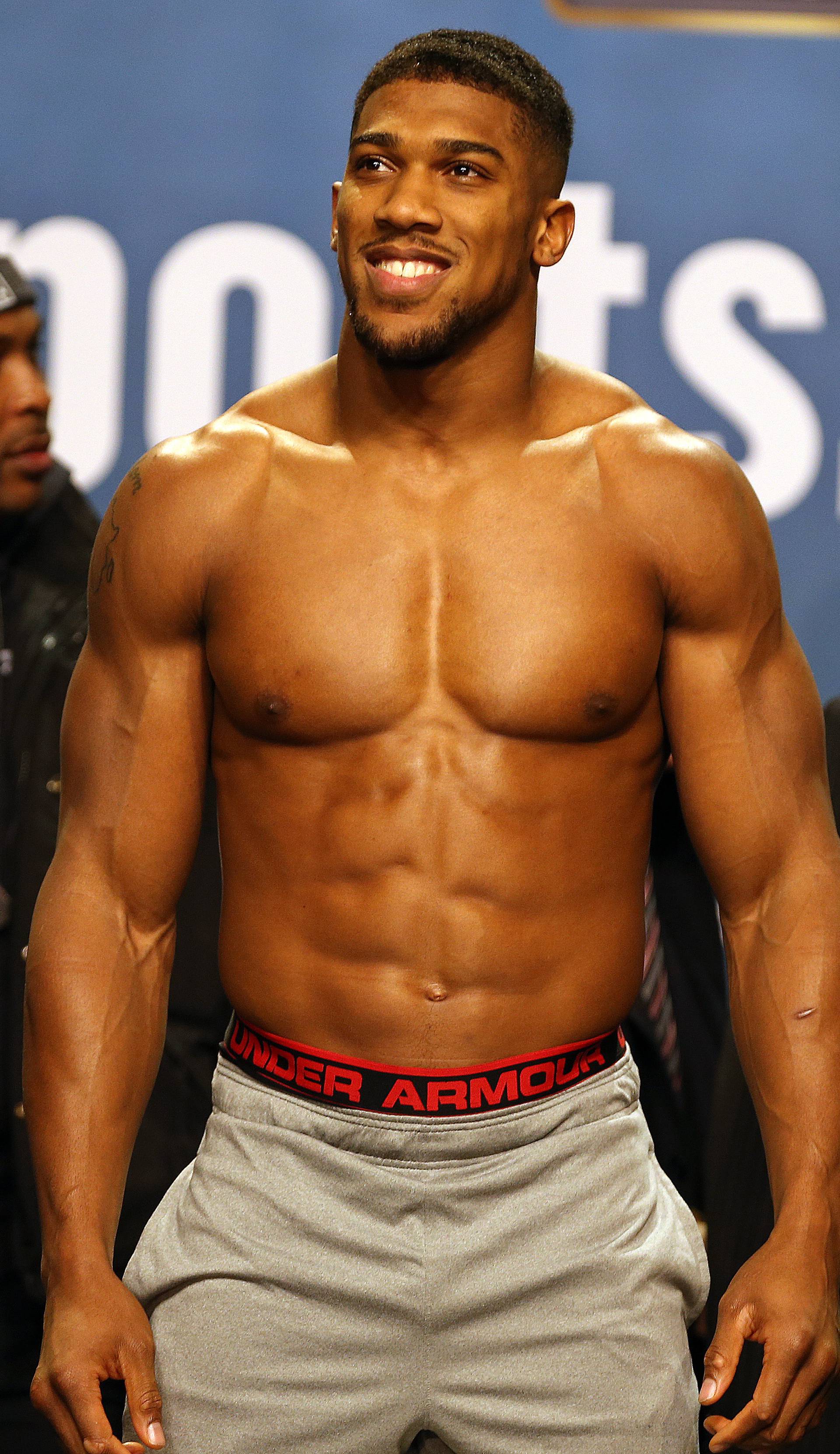 Anthony Joshua and Dillian Whyte weigh-in.