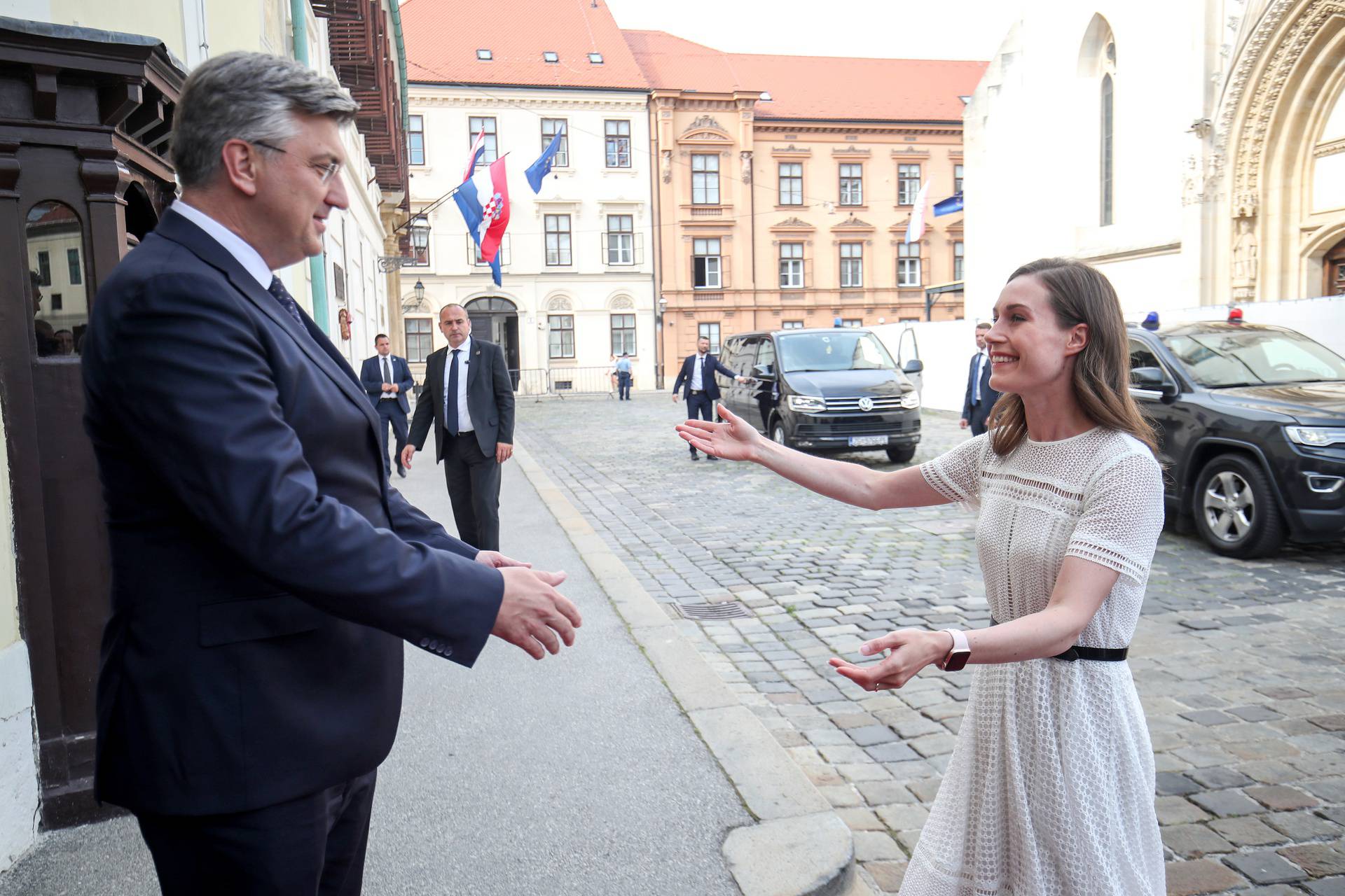 Zagreb: Andrej Plenković primio Sannu Marin, predsjednicu Vlade Republike Finske
