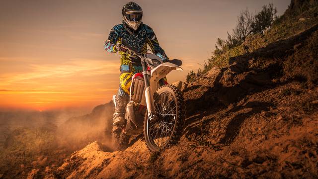 Enduro bike rider