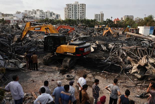 Aftermath of a fire in a gaming zone in Rajkot