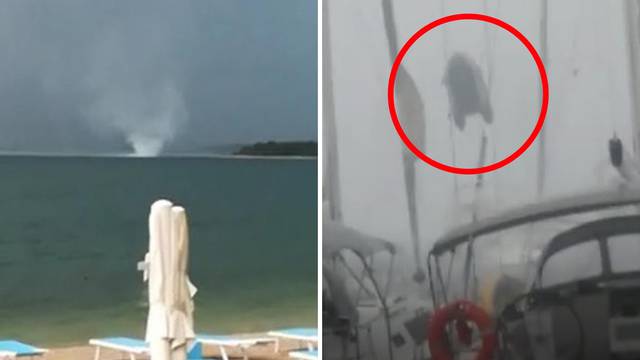 Video: Pijavica na Krku čupala beton, na Murteru letio čamac