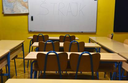 Učitelji i profesori će štrajkati u ponedjeljak u pet županija