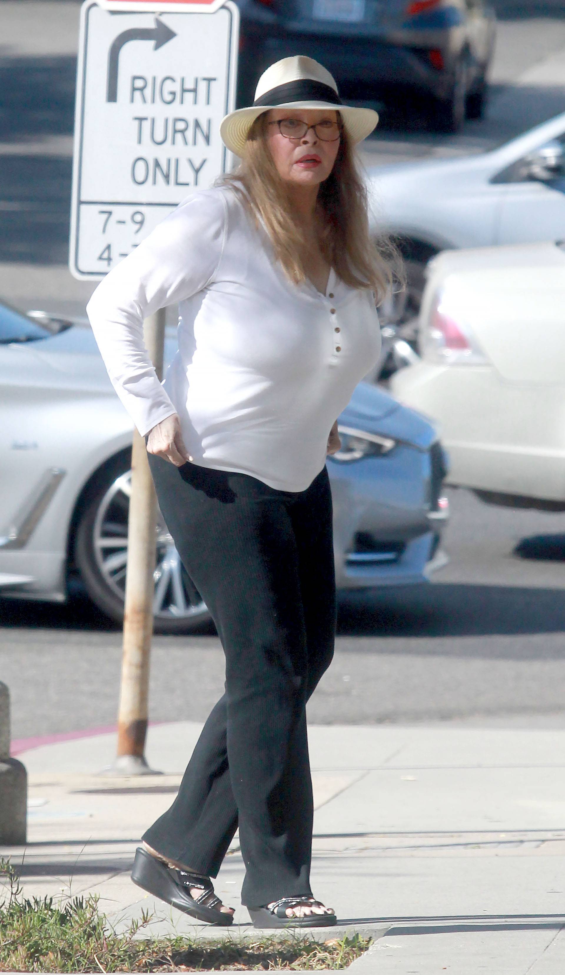 Sixties superstar Raquel Welch, 81, is seen out in public for the first time in over two years as she stops by an auction house in Beverly Hills.
