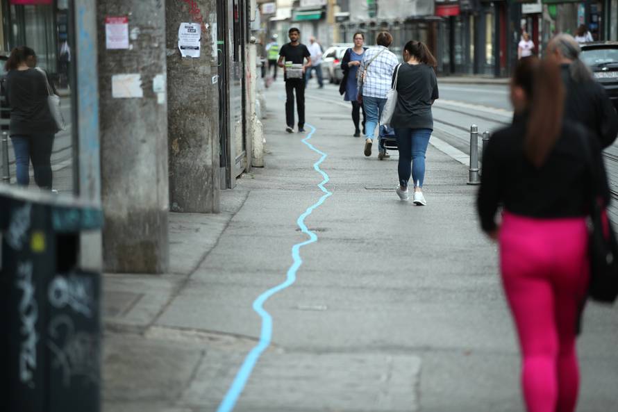 Zagreb: Nova vizura središta grada, plava traka proteže se Ilicom od Britanskog do glavnog gradskog Trga