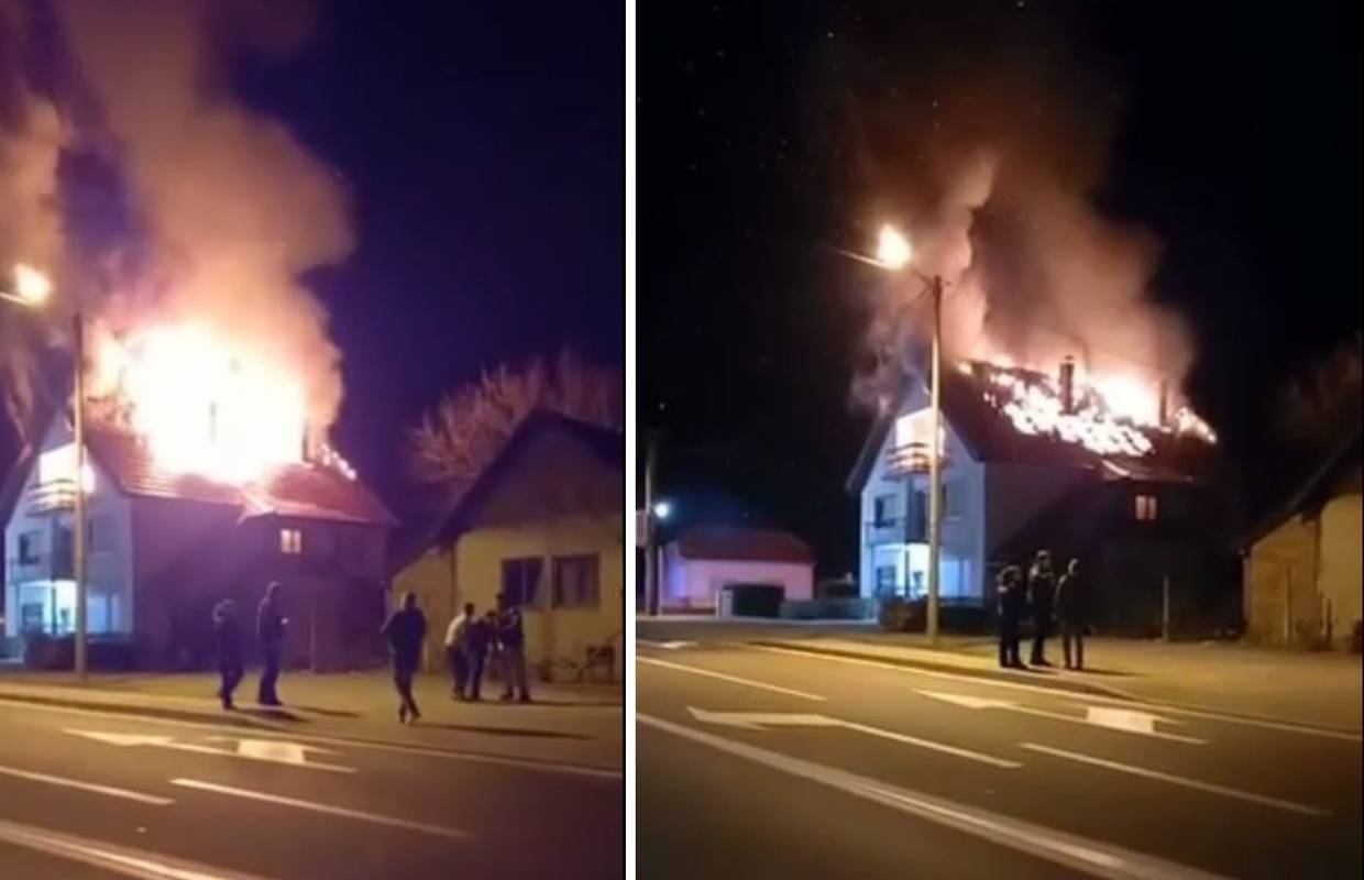 Veliki požar u Severinu: Vatra progutala krov obiteljske kuće