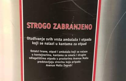 Ne kopajte po smeću: Letak iz Avenue Malla šokirao građane